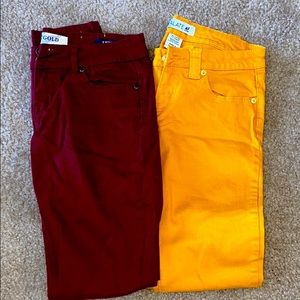 Colored skinny pants